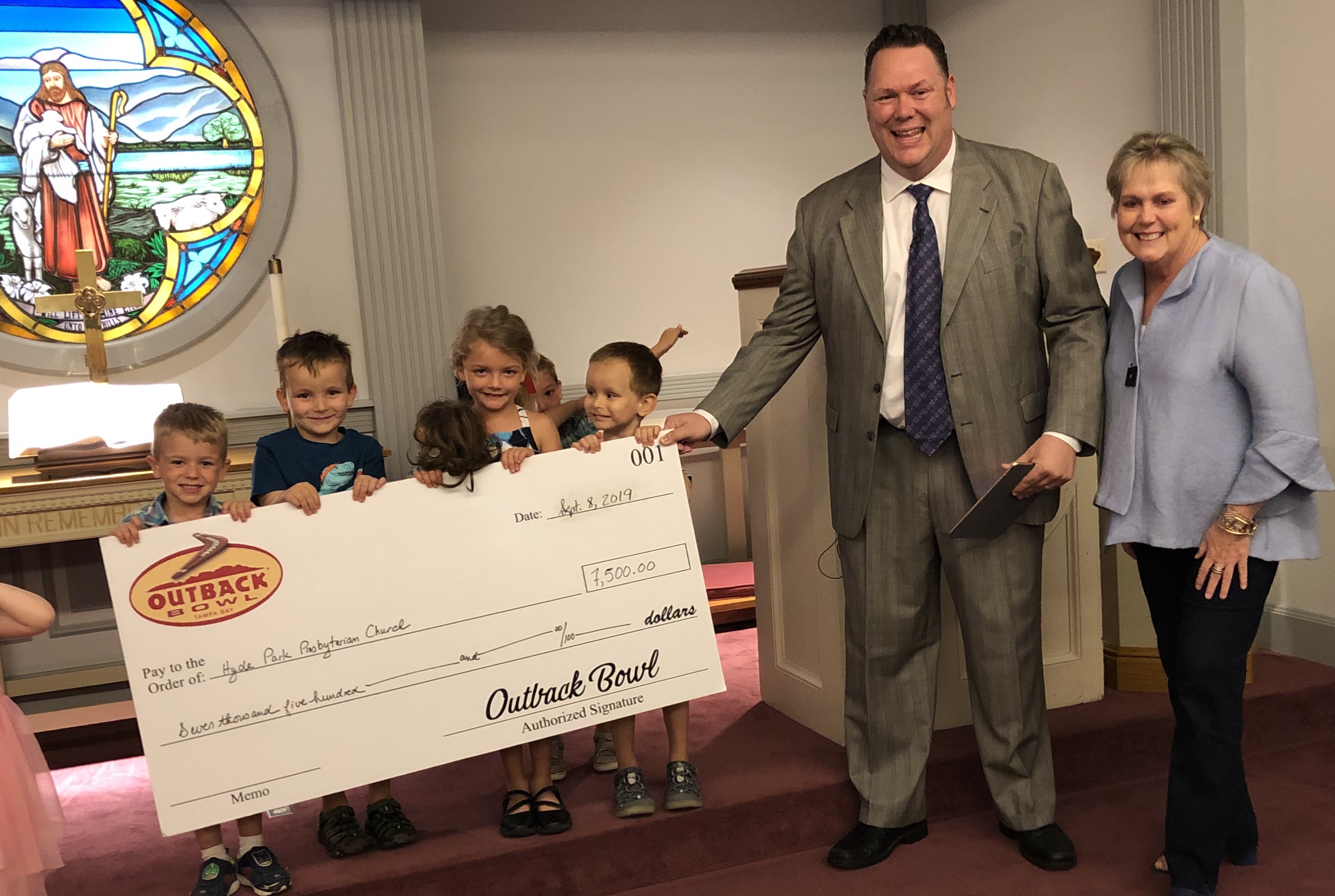 Outback Bowl Check 7,500